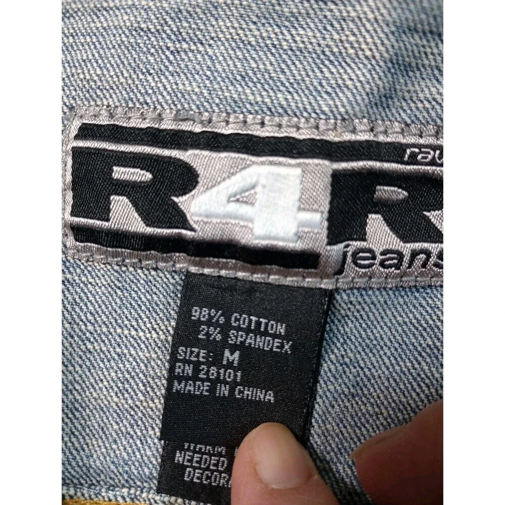 R4R Jeans  Jacket Medium Wash Girl Jean Crop Jacket Sz M